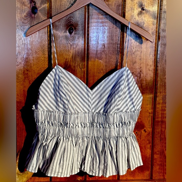 Express Tops - Express Cropped Peplum Top